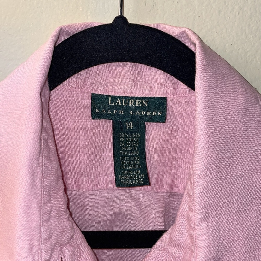 Lauren Ralph Lauren 3/4 sleeves women button down blouse - Picture 2 of 3